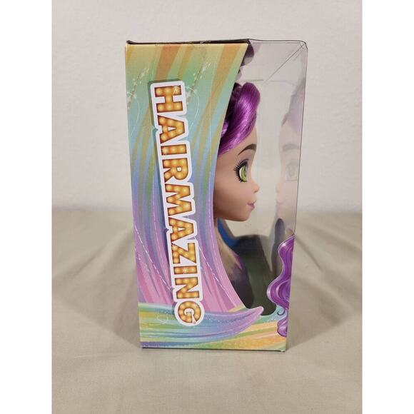 Hairmazing Fairy Mini Styling Head Toy Features Beautiful, Wavy Purple Hair New - Picture 10 of 11